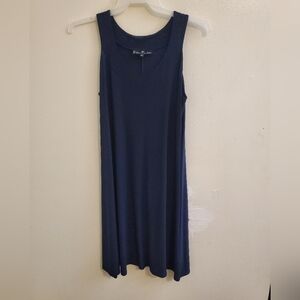 Black mid length sleeveless dress